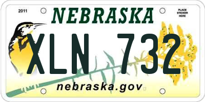 NE license plate XLN732