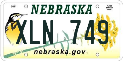 NE license plate XLN749