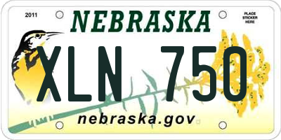 NE license plate XLN750