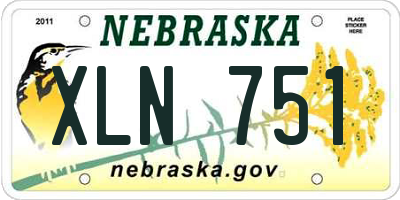 NE license plate XLN751