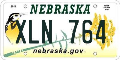 NE license plate XLN764