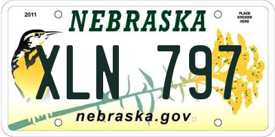 NE license plate XLN797