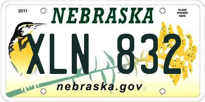NE license plate XLN832