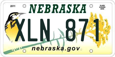 NE license plate XLN871