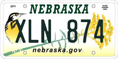 NE license plate XLN874