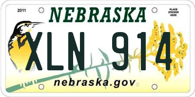 NE license plate XLN914