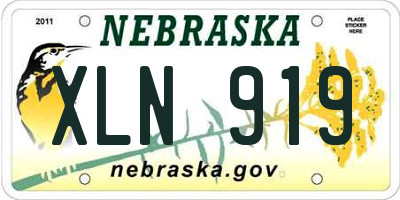 NE license plate XLN919