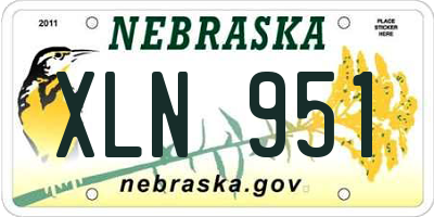 NE license plate XLN951