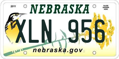 NE license plate XLN956