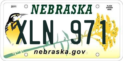 NE license plate XLN971