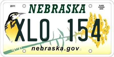 NE license plate XLO154