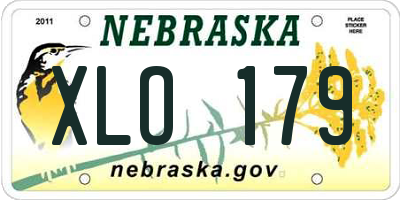 NE license plate XLO179