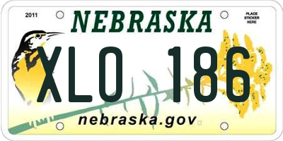 NE license plate XLO186