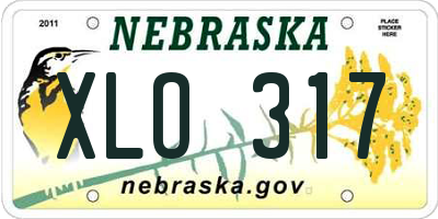 NE license plate XLO317