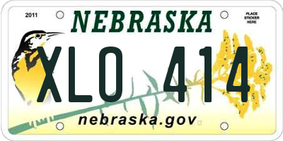 NE license plate XLO414