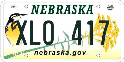 NE license plate XLO417