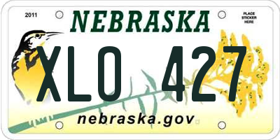 NE license plate XLO427