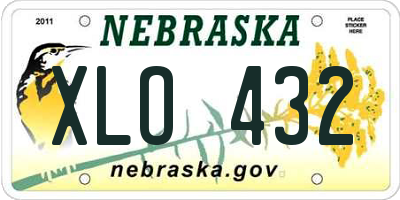 NE license plate XLO432