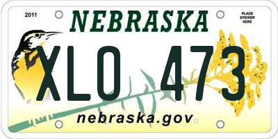 NE license plate XLO473