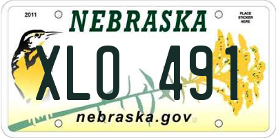 NE license plate XLO491