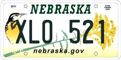 NE license plate XLO521
