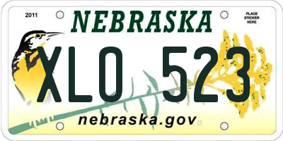 NE license plate XLO523