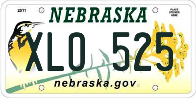 NE license plate XLO525