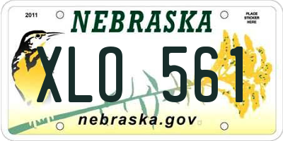 NE license plate XLO561