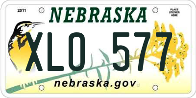 NE license plate XLO577