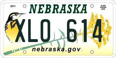 NE license plate XLO614