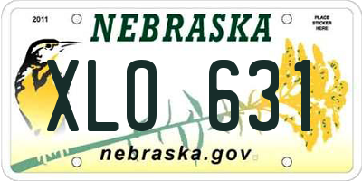 NE license plate XLO631