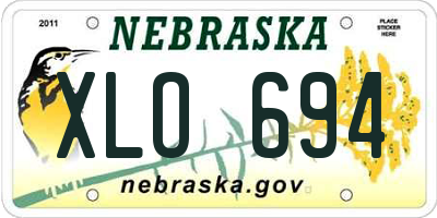 NE license plate XLO694