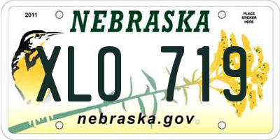 NE license plate XLO719