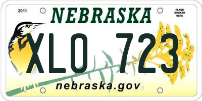 NE license plate XLO723