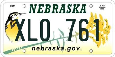 NE license plate XLO761