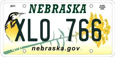 NE license plate XLO766