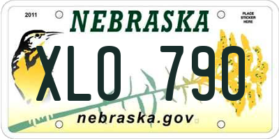 NE license plate XLO790