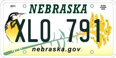 NE license plate XLO791