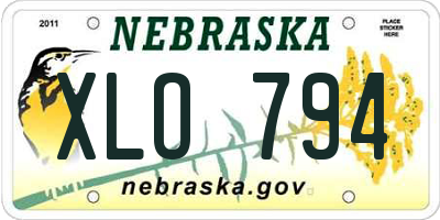 NE license plate XLO794