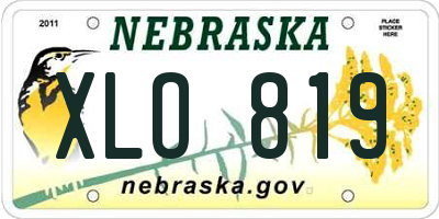 NE license plate XLO819