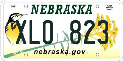 NE license plate XLO823