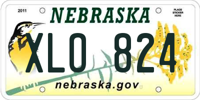 NE license plate XLO824