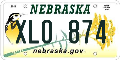 NE license plate XLO874