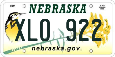 NE license plate XLO922
