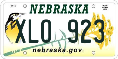 NE license plate XLO923