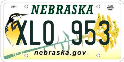 NE license plate XLO953