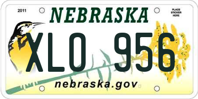 NE license plate XLO956