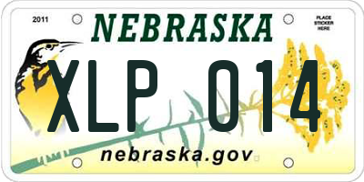 NE license plate XLP014