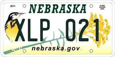 NE license plate XLP021