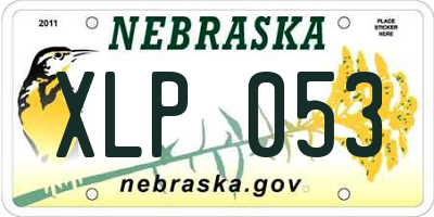 NE license plate XLP053